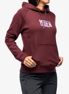 Bluzy sportowe damskie - Bluza z kapturem damska Helly Hansen F2F Organic Cotton Hoodie - hickory - miniaturka - grafika 1