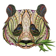 Puzzle - Drewniane Puzzle SŁODKA PANDA 2W1 M - miniaturka - grafika 1