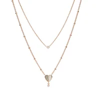 Naszyjniki - Naszyjnik Fossil Flutter Hearts JF03648791 Złoty - miniaturka - grafika 1