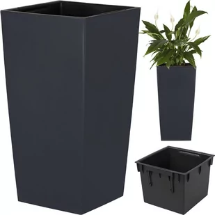 Prosperplast Doniczka z wkładem Urbi Square DURS200 antracyt AP_218919 - Donice - miniaturka - grafika 1