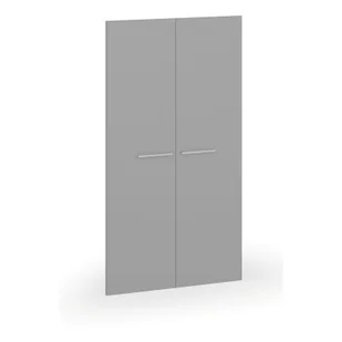 Drzwi skrzydłowe, para, wysokość 1393 mm, szare - Inne meble biurowe - miniaturka - grafika 1