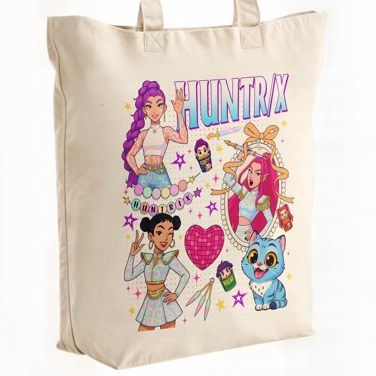 Torba bawełniana premium KPopowe Łowczynie Demonów Huntrix Saja Dla Fanów