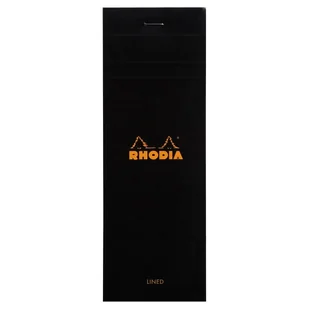 Blok Rhodia N°8 7,4x21 cm, linie, czarny - Notesy i bloczki - miniaturka - grafika 1