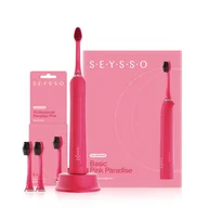 Szczoteczki elektryczne - Zestaw SEYSSO Color Basic Pink Paradise szczoteczka soniczna z 3 końcówkami - miniaturka - grafika 1