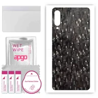 Szkła hartowane na telefon - Folia naklejka skórka strukturalna na TYŁ do Samsung Galaxy A70s -  Carbon Pixel Czarny - apgo SKINS - miniaturka - grafika 1