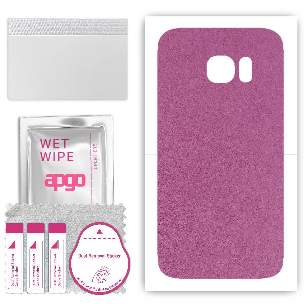 Folia naklejka skórka strukturalna na TYŁ Zamsz do Samsung Galaxy S7 - Zamsz Fioletowy - apgo SKINS