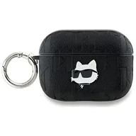 Akcesoria do słuchawek - Karl Lagerfeld KLAP2PGCHPK AirPods Pro 2 (2022/2023) cover czarny/black Monogram Choupette Head - miniaturka - grafika 1