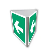 Systemy ekspozycyjne i znaki informacyjne - AE805 KIERUNEK DROGI EWAKUACYJNEJ (3D DOŚCIENNY), PN - PŁYTA PCV 1MM; (500X500MM) - miniaturka - grafika 1