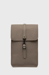 Rains plecak 12800 Backpack Mini kolor beżowy duży gładki - Plecaki - miniaturka - grafika 1