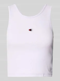 Top krótki o kroju fitted fit z wyhaftowanym logo - Koszulki i topy damskie - miniaturka - grafika 1