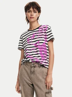 Desigual T-Shirt Mickey Drawing 24WWTKA1 Biały Regular Fit - Koszulki i topy damskie - miniaturka - grafika 1