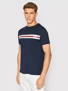 Koszulki męskie - Tommy Hilfiger T-Shirt UM0UM01915 Granatowy Regular Fit - grafika 1
