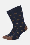 Skarpetki męskie - Skarpety Granatowo Brązowe w Meloniki - miniaturka - grafika 1