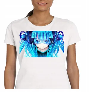 KOSZULKA DAMSKA HATSUNE MIKU VOCALOID PREZENT BAWEŁNA KPOP ANIME P159 M - Koszulki i topy damskie - miniaturka - grafika 1