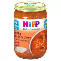 Hipp Zupka pomidorowa z ryżem i indykiem po 12. miesiącu 250 g Bio - Dania dla dzieci - miniaturka - grafika 1