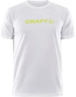Koszulki męskie - Craft Core Unify T-shirt męski z logo, biały - miniaturka - grafika 1