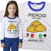 Piżamy dla dziewczynek - Piżama dziecięca Muszę Iść Pierogi Dzwonią 98/104 - VoloDonum - miniaturka - grafika 1