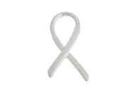 Broszki - Posrebrzana Wstążka Broszka Metalowa - miniaturka - grafika 1