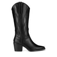 Kozaki damskie - Kowbojki Jenny Fairy WYL3203-7 Czarny - miniaturka - grafika 1