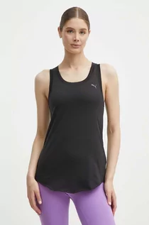 Koszulki sportowe damskie - Puma top do jogi Studio Foundation kolor czarny 524844 - grafika 1