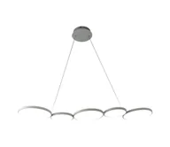 Lampy sufitowe - LED Żyrandol na lince OLYMPIA 5xLED/10W/230V szary - miniaturka - grafika 1