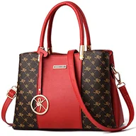 Torebki damskie - KURGOOL Damskie torebki i torebki z górnym uchwytem, tornister, torby na ramię, listonoszka dla pań, C-czerwony, Large - miniaturka - grafika 1