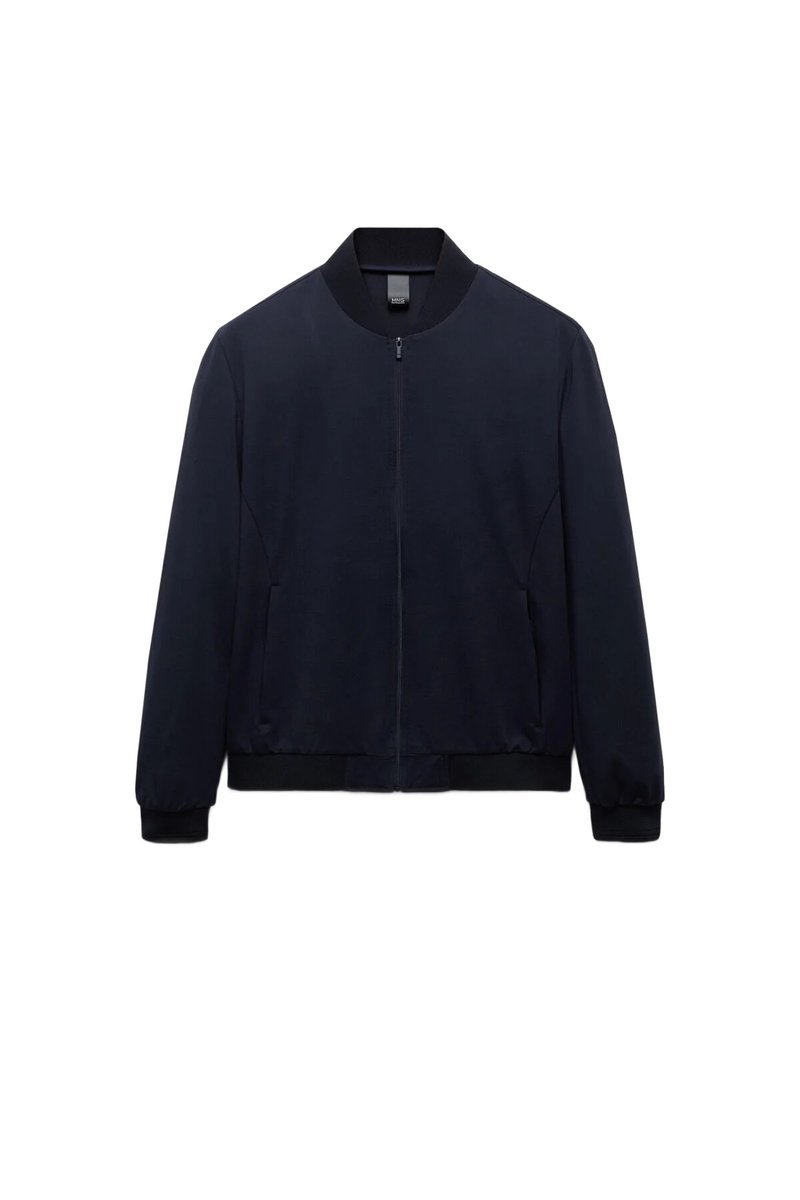 MANGO MAN MĘSKA KURTKA BOMBER GRANATOWA BEZ KAPTURA PROSTA XL 5DA