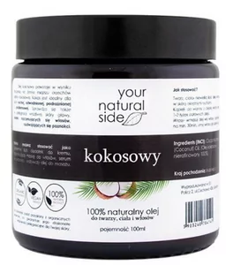 Your Natural Side 100% naturalny olej kokosowy - Nierafinowany YOUNOKNI - Balsamy i kremy do ciała - miniaturka - grafika 1