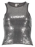 Koszulki i topy damskie - ONLY Top w kolorze srebrnym - miniaturka - grafika 1