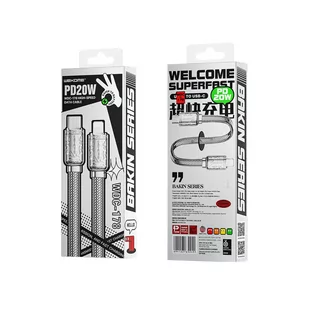 WEKOME WDC-178 Bakin Series - Kabel połączeniowy USB-C do Lightning Fast Charging PD 20W 1 m (Srebrny) - Pozostałe akcesoria do telefonów - miniaturka - grafika 3
