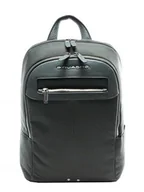 Plecaki - Piquadro mały plecak ze skóry i tkaniny, zielony, mały plecak ze skóry i tkaniny, zielony, Mały plecak ze skóry i tkaniny - miniaturka - grafika 1