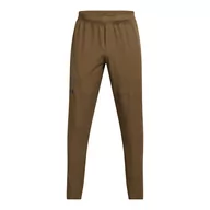 Spodnie sportowe męskie - Męskie spodnie treningowe Under Armour UA Unstoppable Tapered Pants - brązowe - UNDER ARMOUR - miniaturka - grafika 1