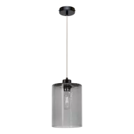 Lampy sufitowe - Britop Skandynawska LAMPA wisząca ZEFIR 112870104 szklana OPRAWA loftowy zwis przydymiony czarny - miniaturka - grafika 1