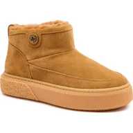 Śniegowce damskie - Pinko Skórzane śniegowce YOKO 22 shearling - miniaturka - grafika 1