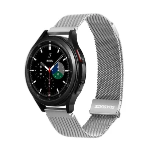 DUX DUCIS Milanese - pasek magnetyczny ze stali nierdzewnej do Apple Watch 42/44/45mm platynowy - Akcesoria do smartwatchy - miniaturka - grafika 1