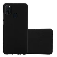 Etui i futerały do telefonów - Etui Pokrowiec Do Samsung Galaxy M21 / M30s Obudowa w FROST CZARNY TPU Silikon Case Cover Ochronny Plecki Cadorabo - miniaturka - grafika 1