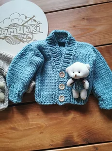 Sweterek z misiem - Swetry dla chłopców - miniaturka - grafika 1