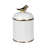 Pojemniki łazienkowe - Pojemnik Pouli 9 x 9 x 15 cm biały - miniaturka - grafika 1