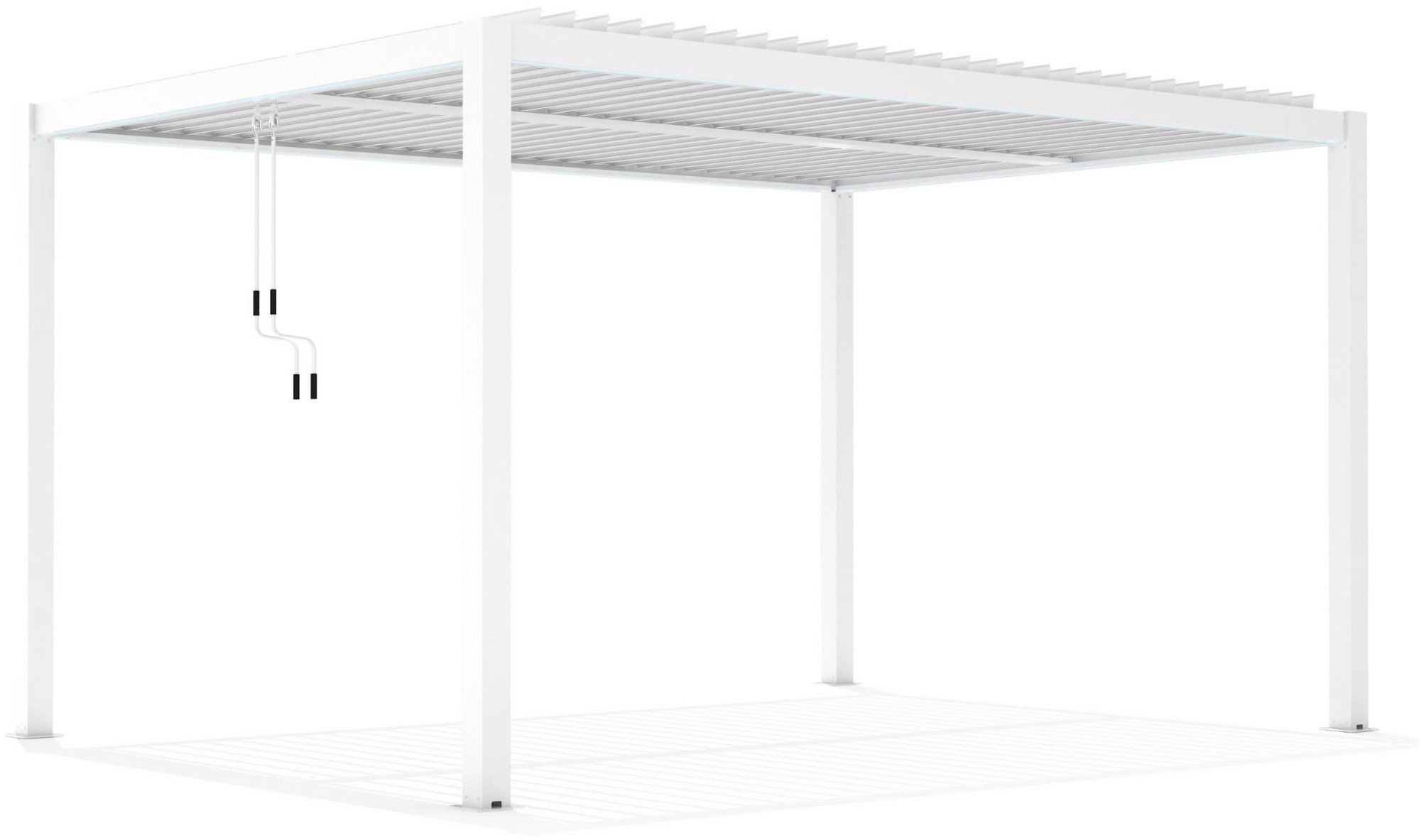 ESTI&ESTA PERGOLA OGRODOWA LUXE 4X4 ALUMINIOWA Z OŚWIETLENIEM LED BIAŁA