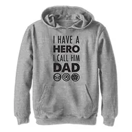 Bluzy dla dziewczynek - Marvel Bluza dziecięca Hero Dad, uniseks, sportowa bluza z kapturem, rozmiar L, Sportowa wrzosowa, l - miniaturka - grafika 1