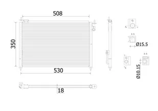CHŁODNICA KLIMATYZACJI MAHLE AC 910 000S 80100S6FE012 HONDA - Chłodnice - miniaturka - grafika 1