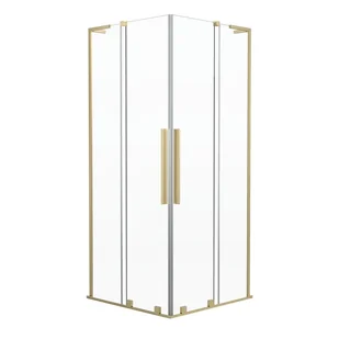 Kabina prysznicowa kwadratowa 90x90x200 cm złoto szczotkowane Pure Durasan - Kabiny prysznicowe Kabina prysznicowa kwadratowa 90x90x200 cm złoto szczotkowane Pure Durasan - Kabiny prysznicowe - miniaturka - grafika 1