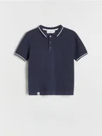 Bluzy dla chłopców - Reserved - T-shirt polo - granatowy - miniaturka - grafika 1