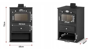 Kominek wolnostojący stalowy 5-7kW (średnica wylotu spalin: 130 mm) - spełnia anty-smogowy EkoProjekt 99680080 - Kominki wolnostojące - miniaturka - grafika 10