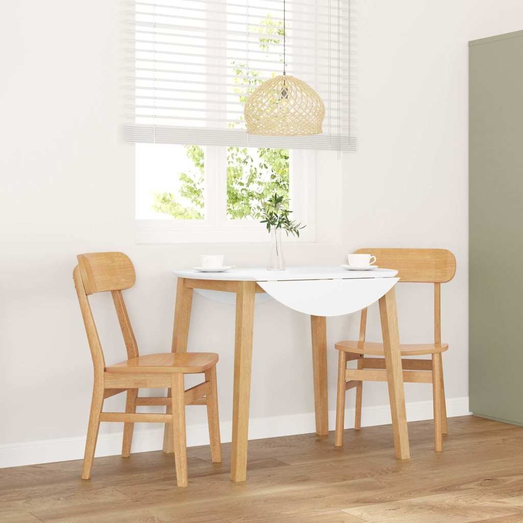 vidaXL Krzesła do jadalni 2 szt. lite drewno guma