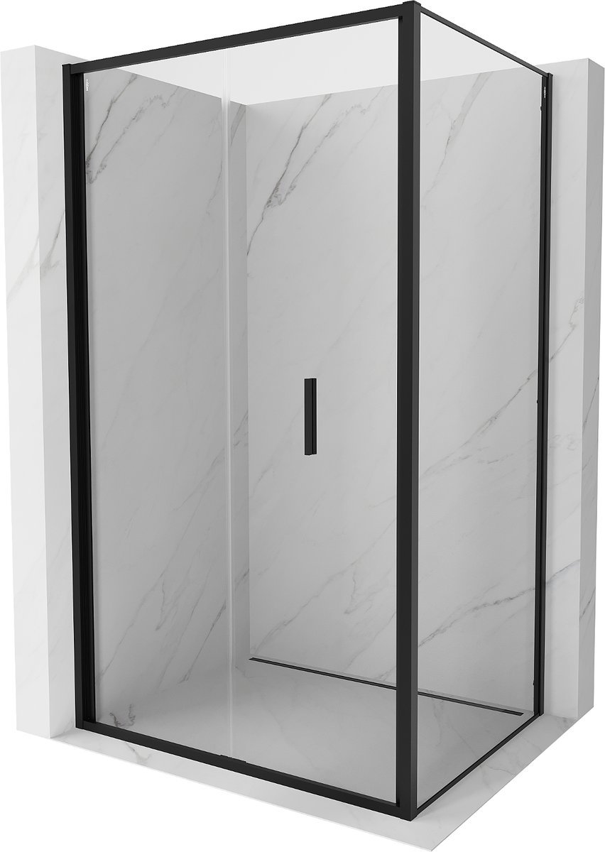 Mexen Exo kabina prysznicowa składana 120 x 75 cm, transparent, czarna - 816-120-075-70-00