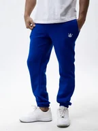 Spodnie męskie - Spodnie Dresowe Męskie Ciemne Niebieskie Jigga Wear White Crown L - miniaturka - grafika 1
