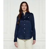 Koszule damskie - POLO RALPH LAUREN Lniana koszula | Classic fit - miniaturka - grafika 1