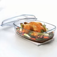 Naczynia żaroodporne - Pyrex NACZYNIE PROSTOKĄTNE Z POKRYWĄ 4,6L ŻAROODPORNE (40529) - miniaturka - grafika 1