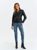 Kurtki damskie - Kurtka damska luźna, rozpinana czarna - SKU1394CA kurtka krótka - TOP SECRET - Odzieżowy sklep internetowy TOP SECRET - miniaturka - grafika 1